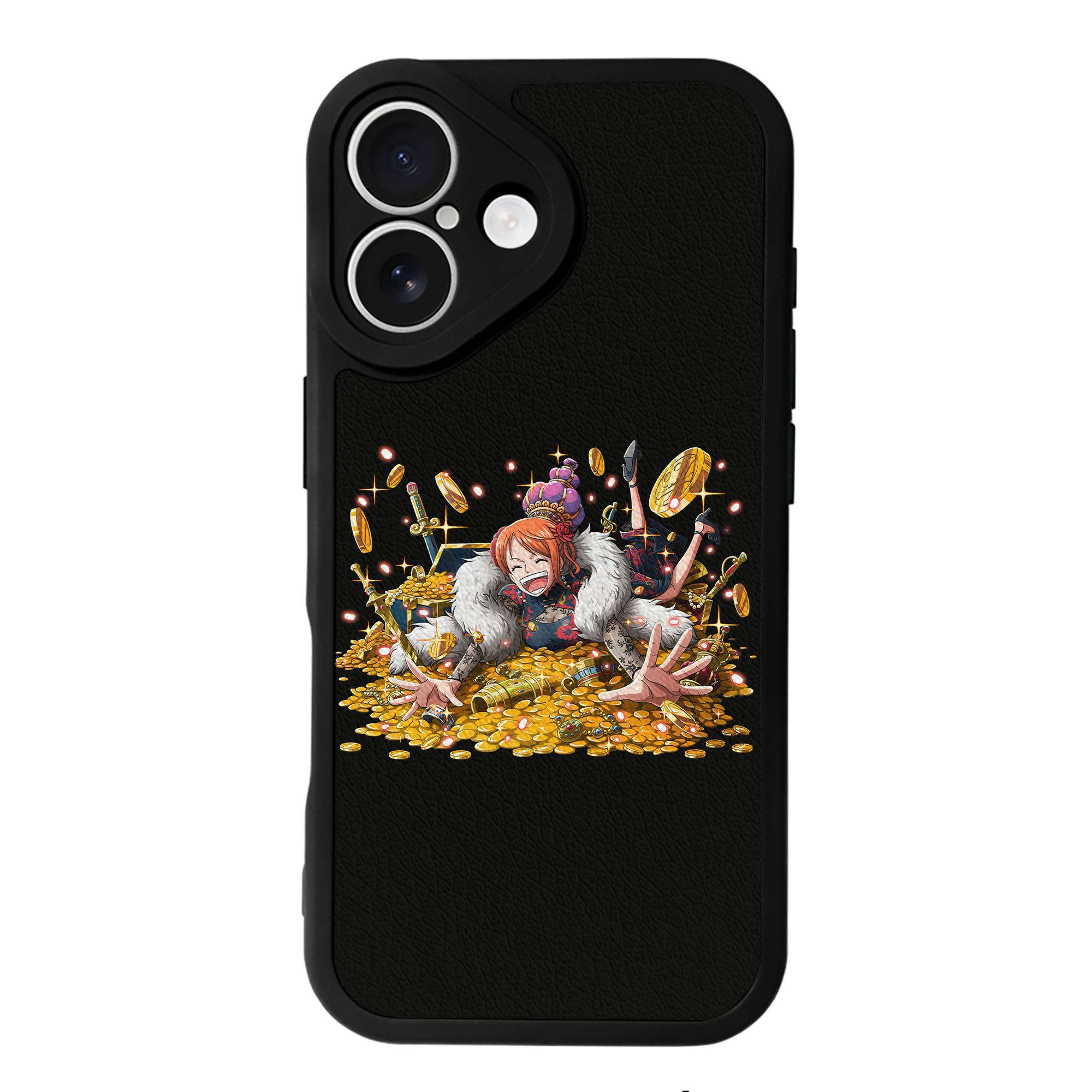 （画像用） ワンピース ナミ ONE PIECE Nami 【iPhone 16シリーズ対応】シリコンスマホケース（レザー調） 材質：シリコン